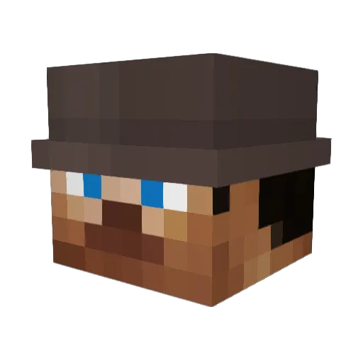 skeesburger Minecraft avatar head, 3D render