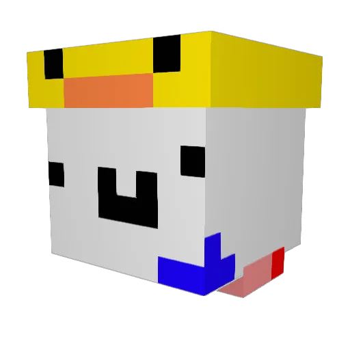 skeill_in_cube Minecraft avatar head, 3D render