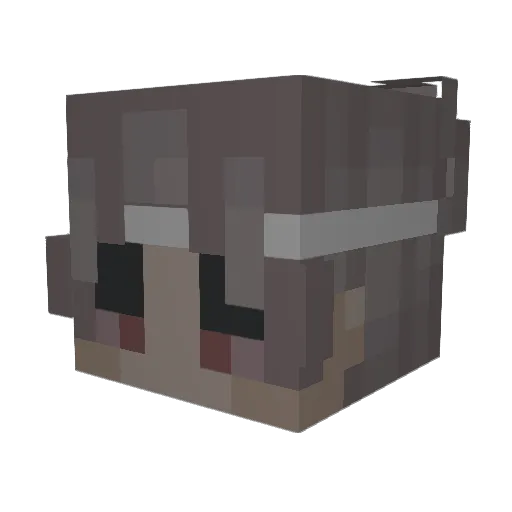 skeledik Minecraft avatar head, 3D render