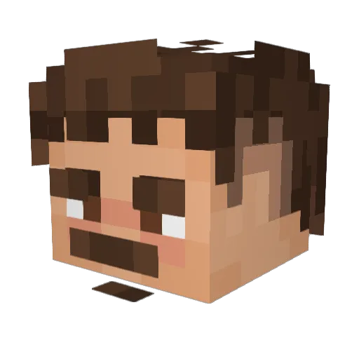 skelej0n Minecraft avatar head, 3D render