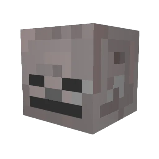 skelet01111 Minecraft avatar head, 3D render