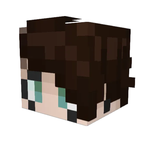 skeletal_eyes Minecraft avatar head, 3D render