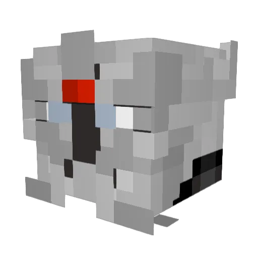 skeleton124 Minecraft avatar head, 3D render