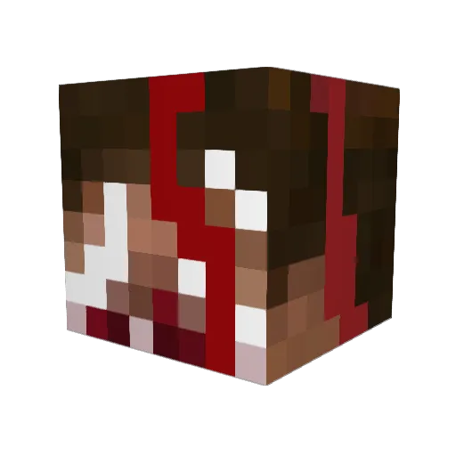 skeleton47 Minecraft avatar head, 3D render