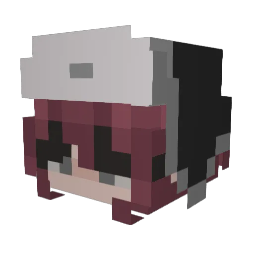 skeletonz Minecraft avatar head, 3D render