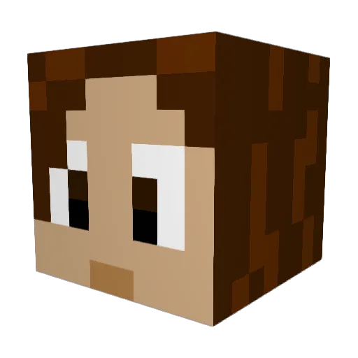 skeletpunk Minecraft avatar head, 3D render
