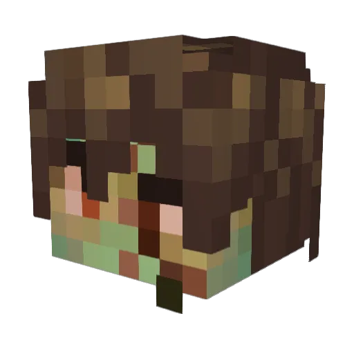 skeliie Minecraft avatar head, 3D render