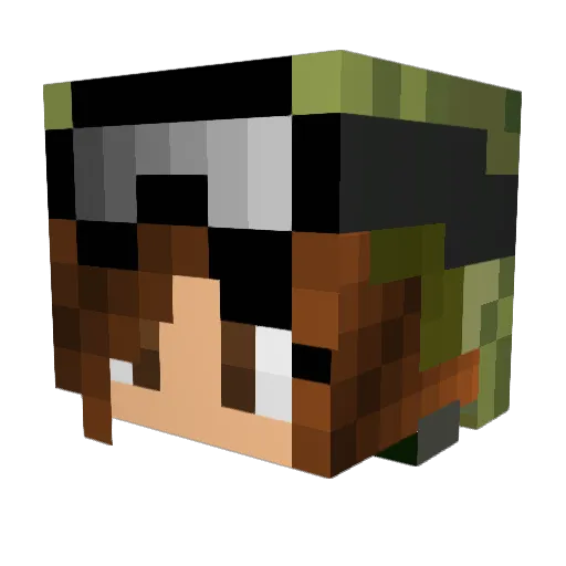 skelles Minecraft avatar head, 3D render