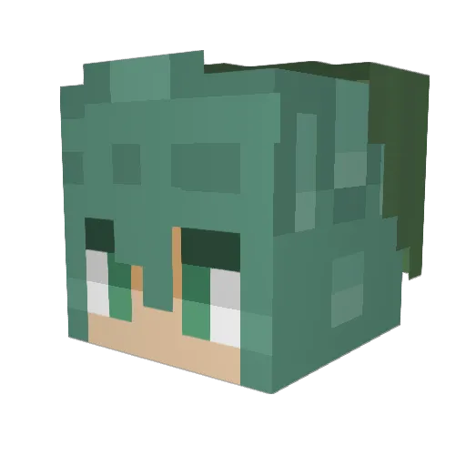 skennedys Minecraft avatar head, 3D render