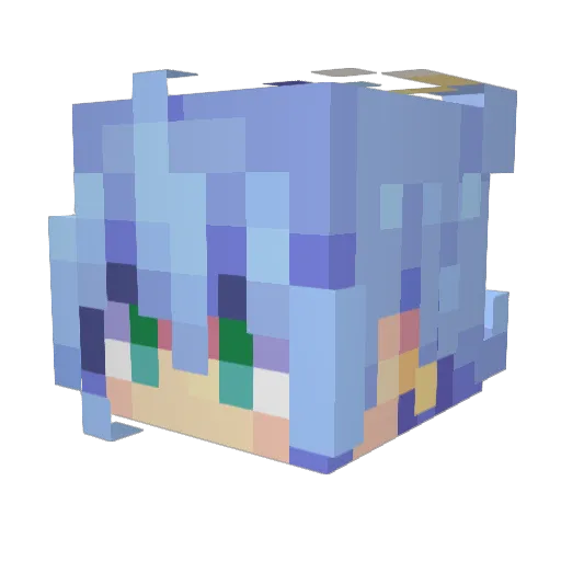 skensa Minecraft avatar head, 3D render