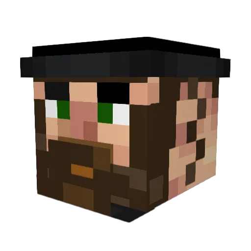 skeppys_stairs Minecraft avatar head, 3D render