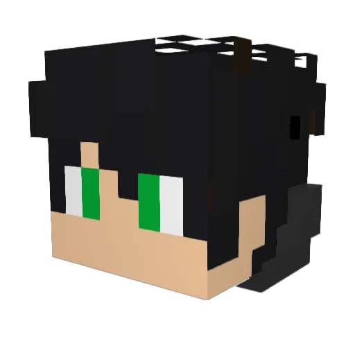 skeremine Minecraft avatar head, 3D render