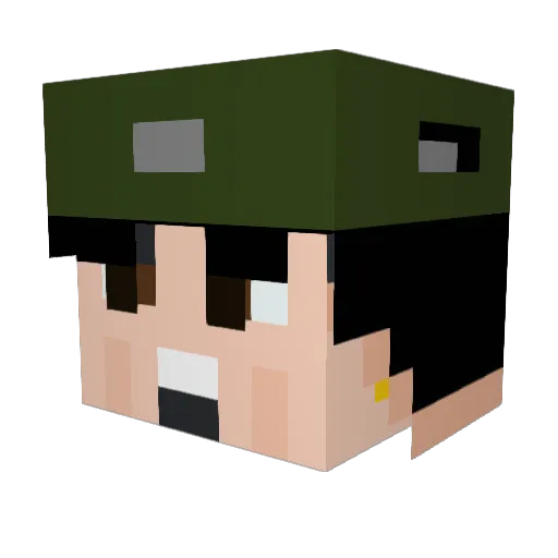 skeritoo Minecraft avatar head, 3D render