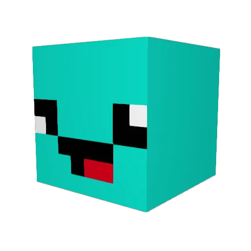 sketch_0p Minecraft avatar head, 3D render