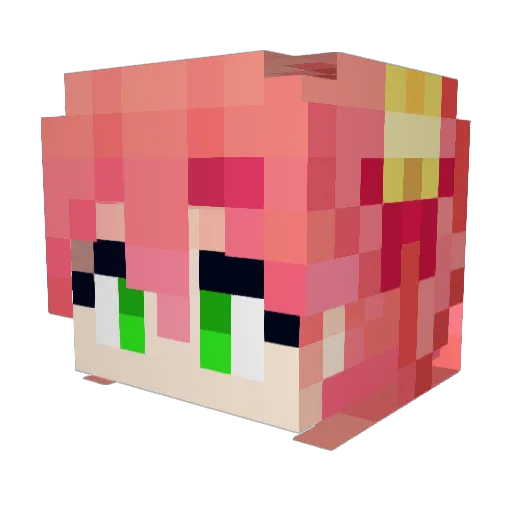 sketchaphone Minecraft avatar head, 3D render