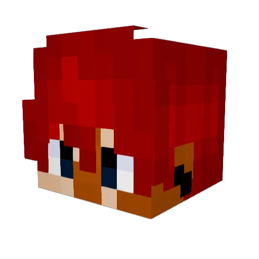 sketchedbias Minecraft avatar head, 3D render