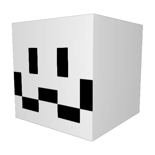 sketchy2 Minecraft avatar head, 3D render