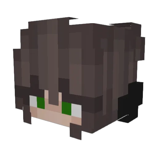 sketchybluu Minecraft avatar head, 3D render