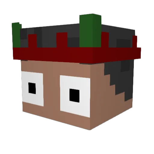 skff4 Minecraft avatar head, 3D render