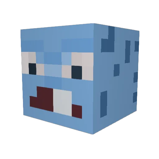 skfn Minecraft avatar head, 3D render