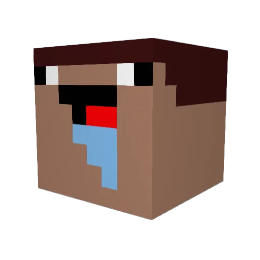skibidiattacker Minecraft avatar head, 3D render