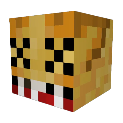 skibidigooner Minecraft avatar head, 3D render