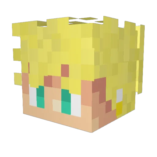skibidileansippa Minecraft avatar head, 3D render