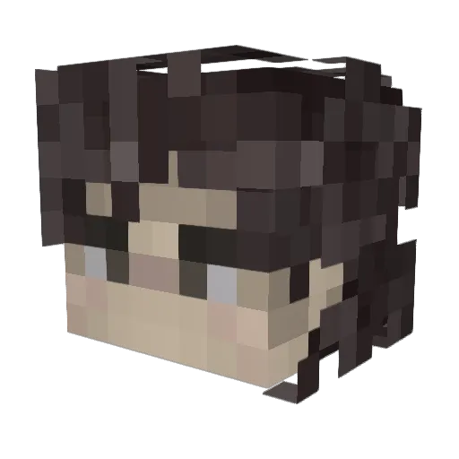 skibidimiata Minecraft avatar head, 3D render