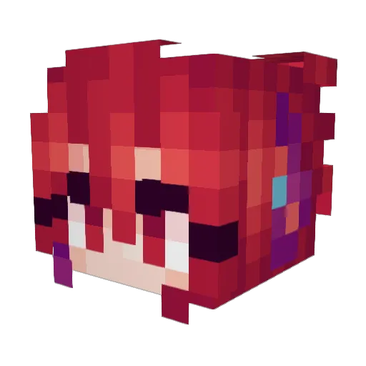 skibidipomni Minecraft avatar head, 3D render