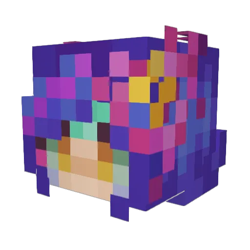 skibidsigmapomni Minecraft avatar head, 3D render