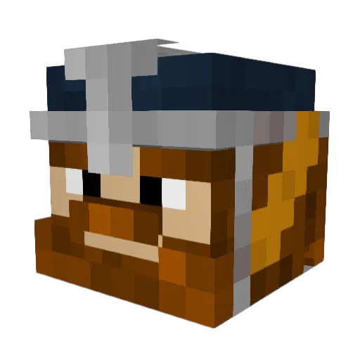 skiddmarkk Minecraft avatar head, 3D render