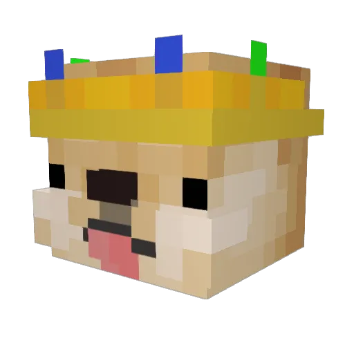 skiffly Minecraft avatar head, 3D render