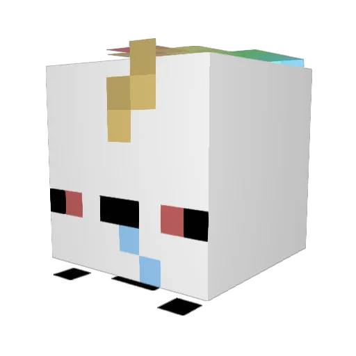 skillet3 Minecraft avatar head, 3D render