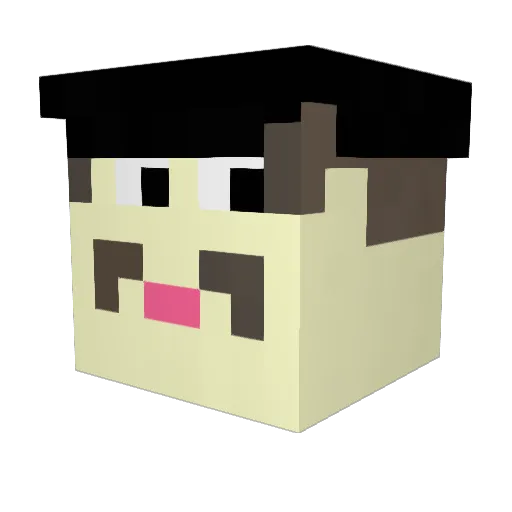 skillion Minecraft avatar head, 3D render