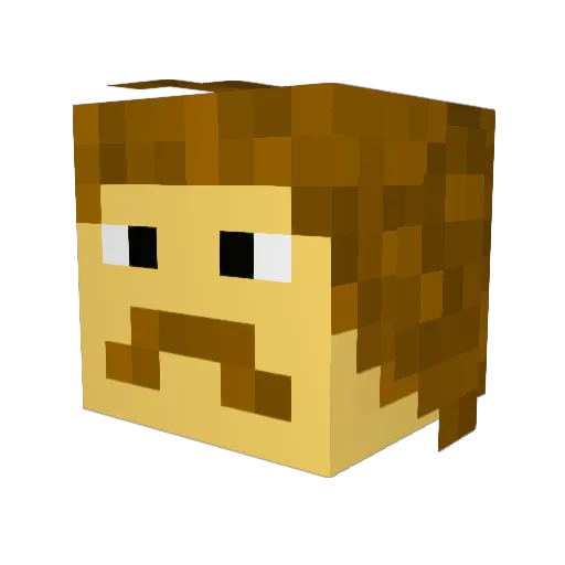 skimine Minecraft avatar head, 3D render