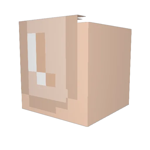 skin__cell Minecraft avatar head, 3D render