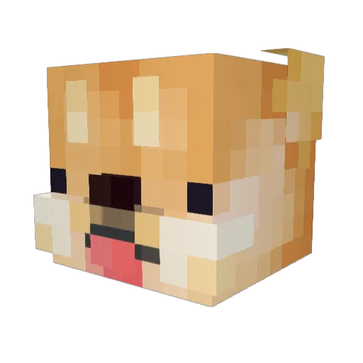 skinchipu Minecraft avatar head, 3D render