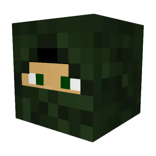 skinfiend Minecraft avatar head, 3D render