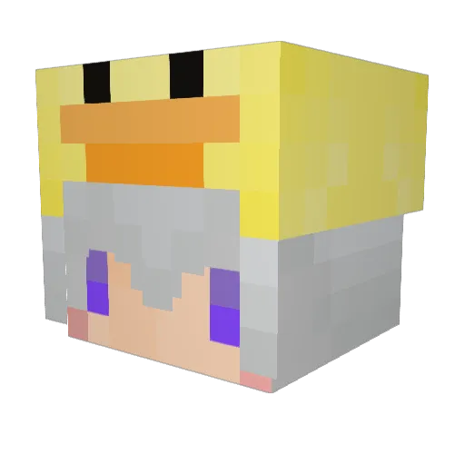 skinghaw Minecraft avatar head, 3D render