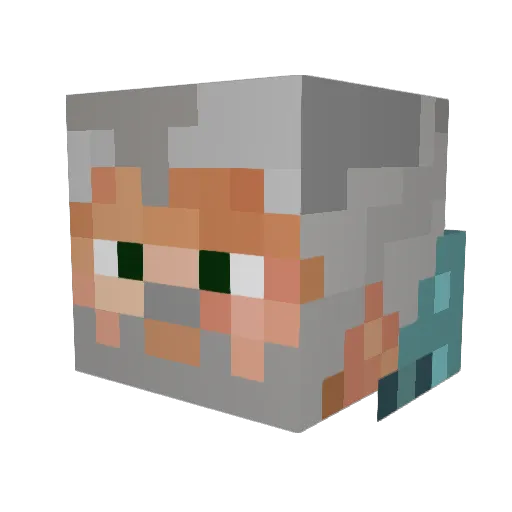 skingrad Minecraft avatar head, 3D render