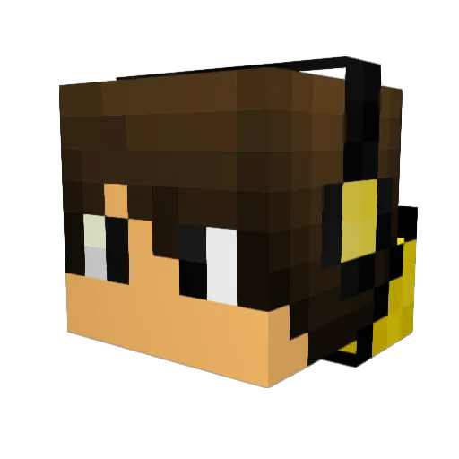 skinneh Minecraft avatar head, 3D render