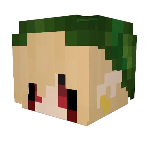 skinrotting Minecraft avatar head, 3D render