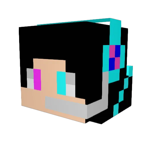 skinsam Minecraft avatar head, 3D render