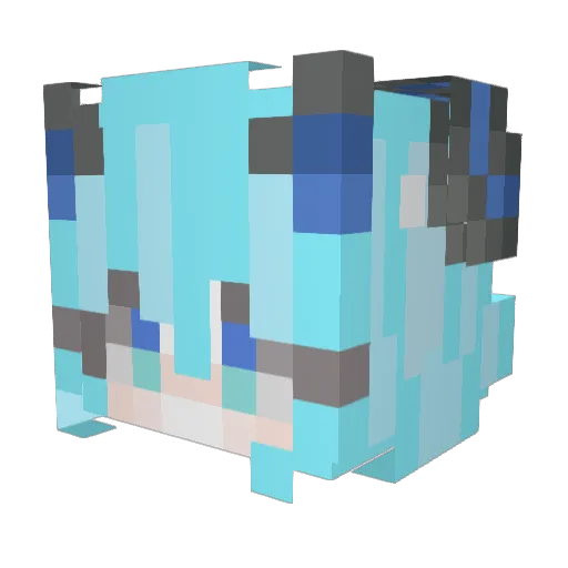 skinsmc Minecraft avatar head, 3D render