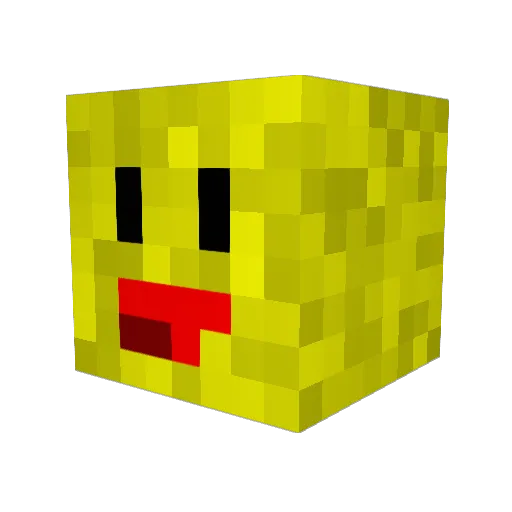 skinsup Minecraft avatar head, 3D render