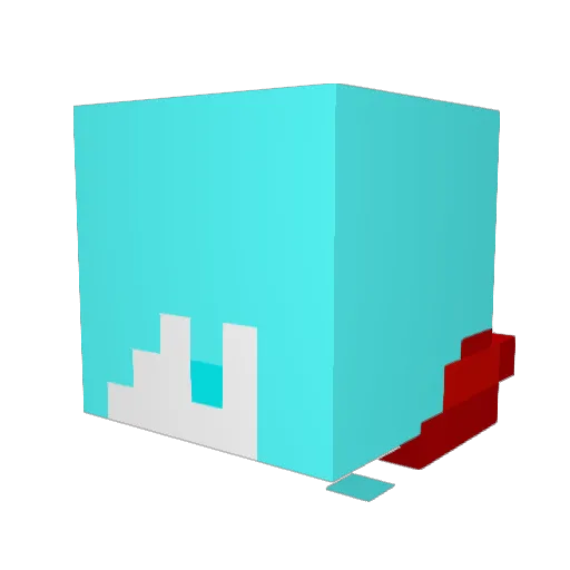 skiplove Minecraft avatar head, 3D render