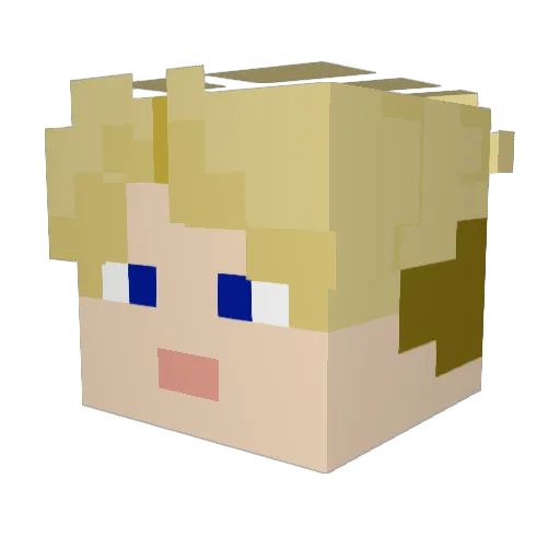 skippip Minecraft avatar head, 3D render