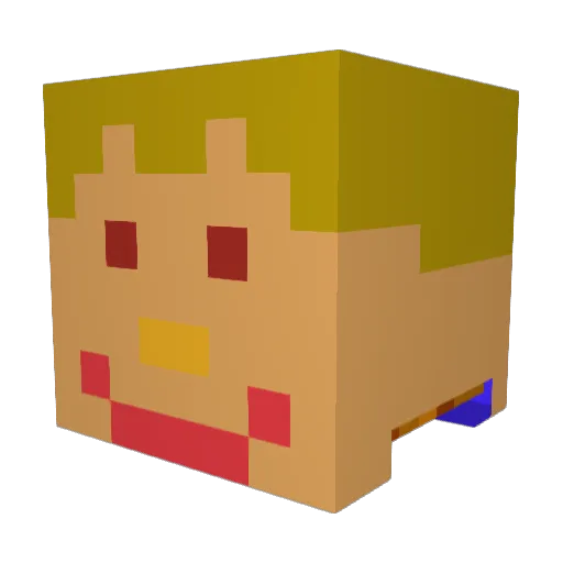 skipsik Minecraft avatar head, 3D render