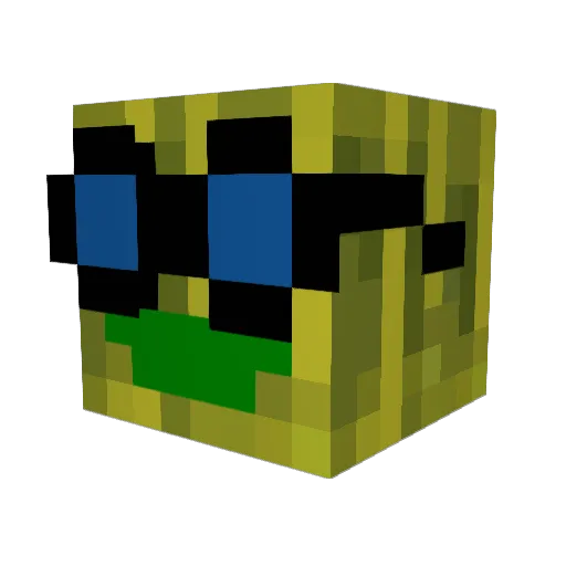 skipsuS Minecraft avatar head, 3D render