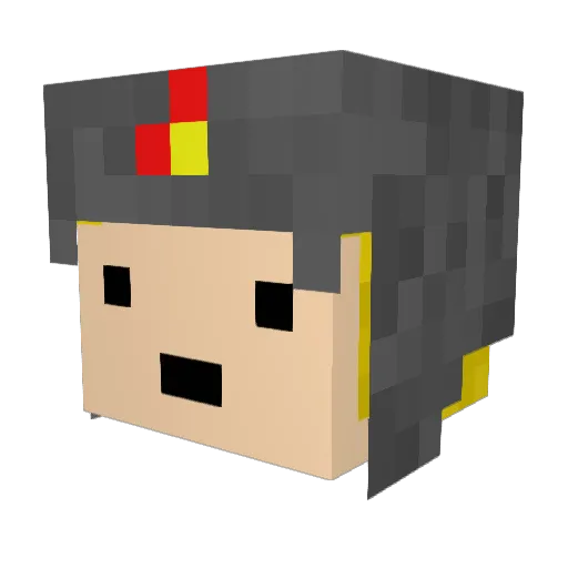 skiptie Minecraft avatar head, 3D render